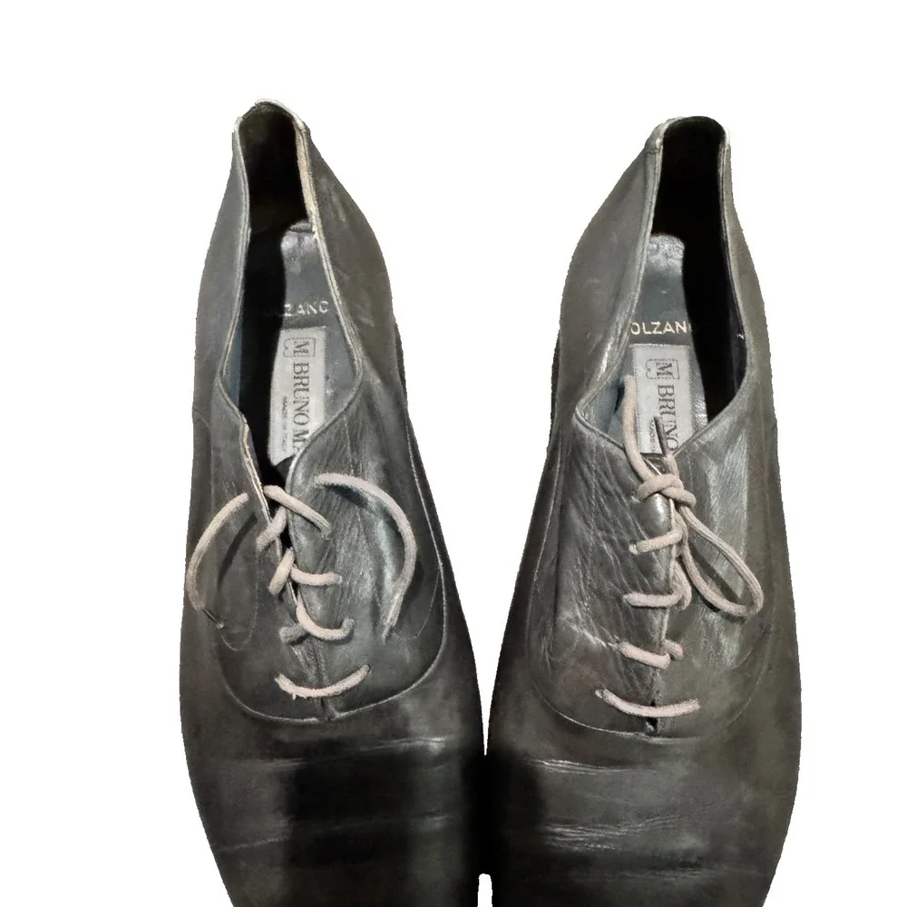Bruno Magli  Leather shoes 12M dark gray Maioco Cap Toe Oxford Shoes
